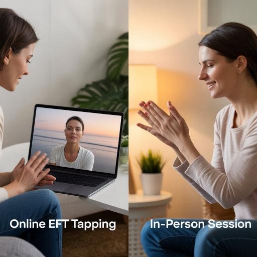 Online EFT Tapping Coach vs In-Person Session